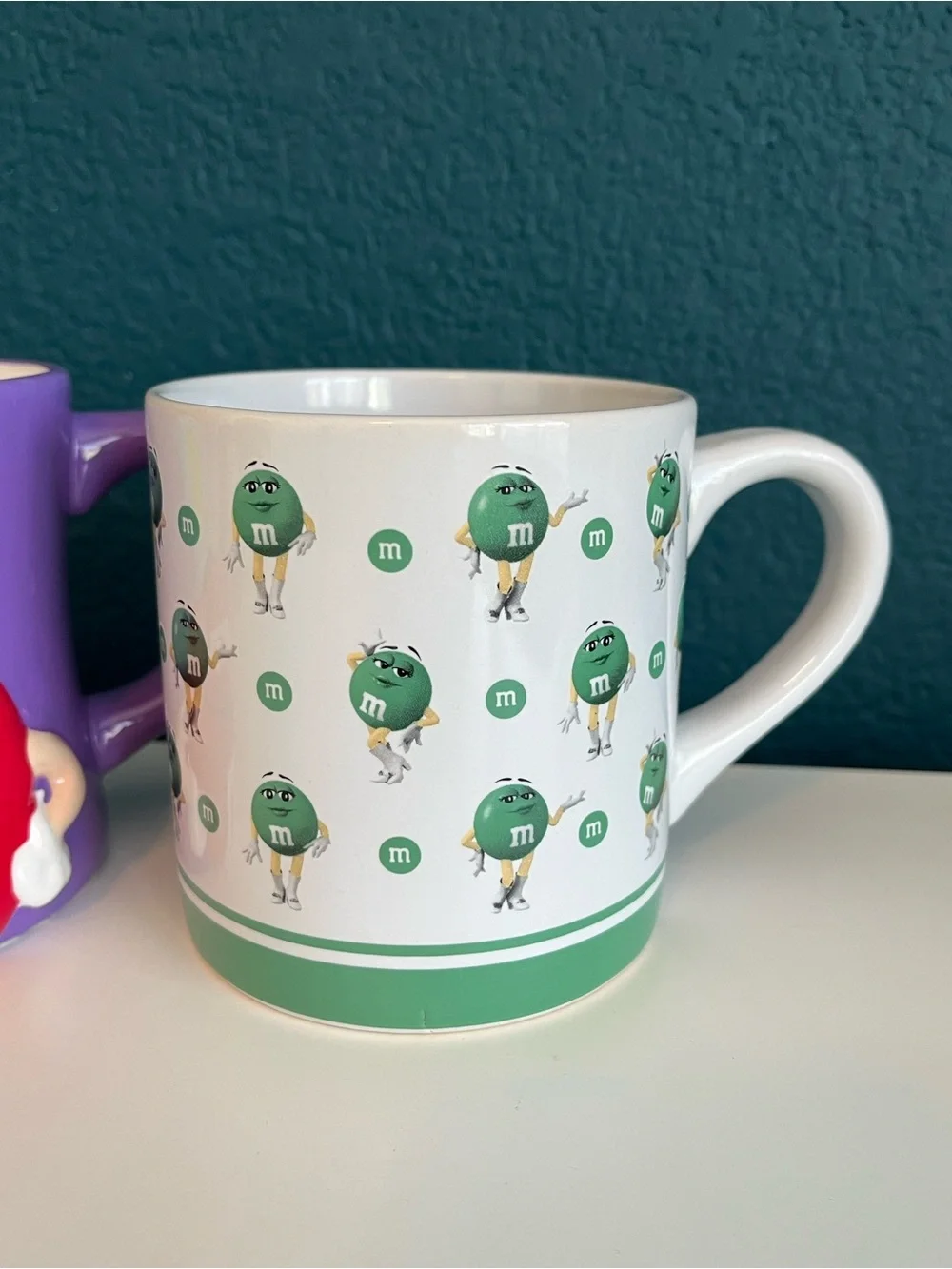 M&M Easter Bunny Purple Green Candy Coffee Tea Mug Cups